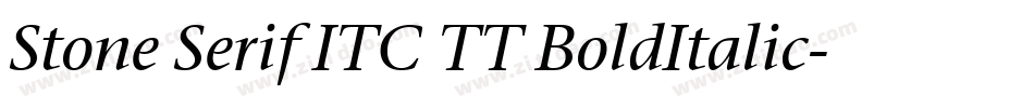 Stone Serif ITC TT BoldItalic字体转换